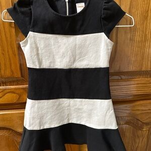 Gymboree Black and White Striped Kids Dress Size‎ 5
